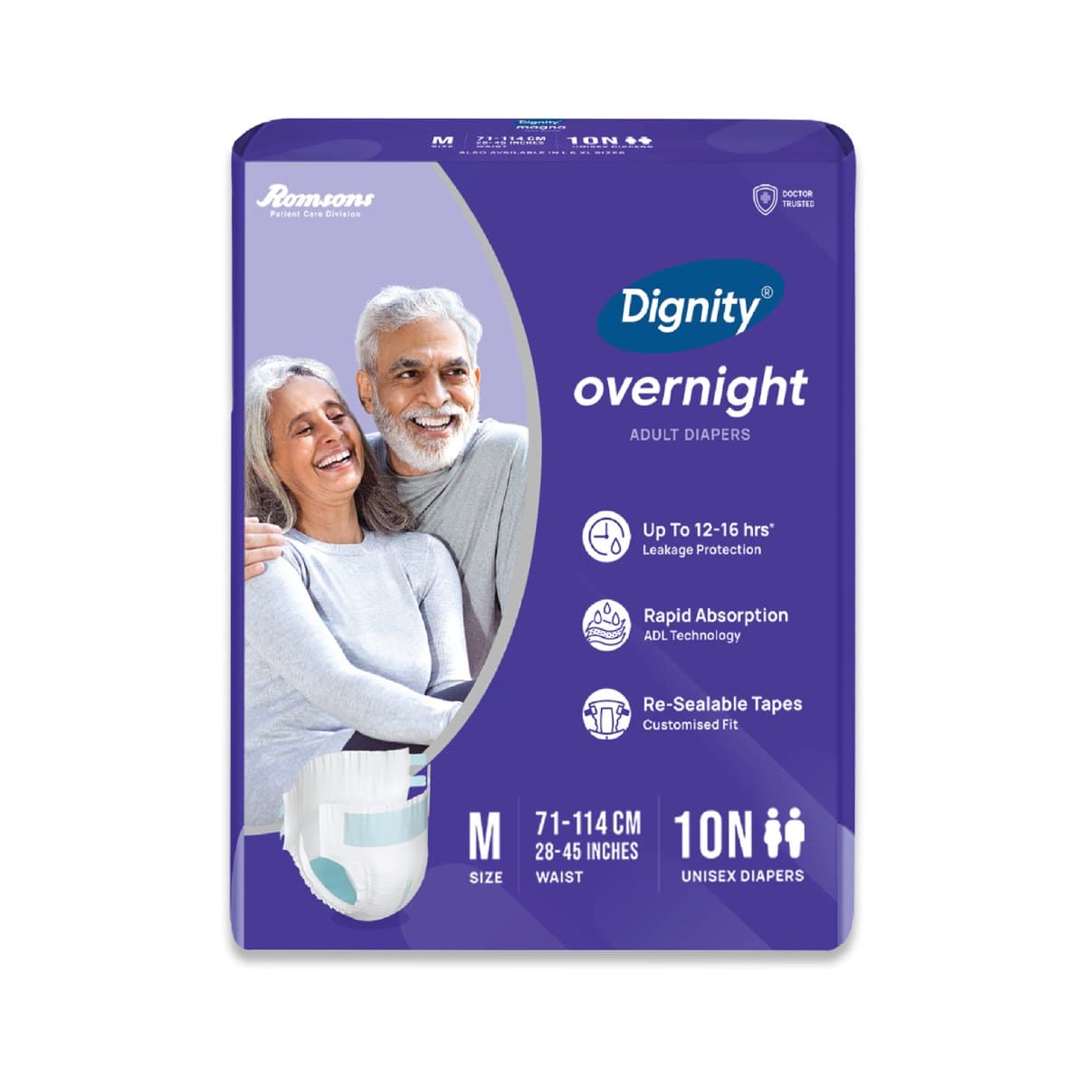 DIGNITY OVERNIGHT ADULT DIAPERS 10 XL